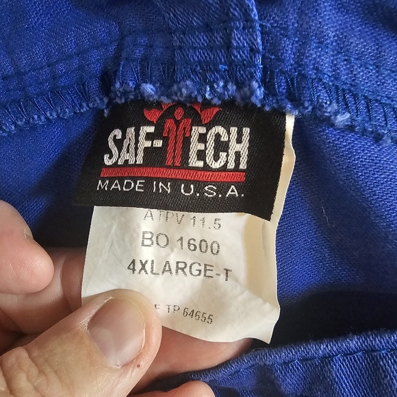 Flame Resistant FR Coveralls Indura Workwear for Men Reflective Tape Size 4XL - Picture 9 of 10